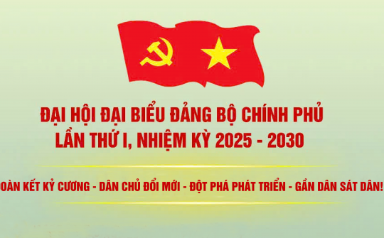 [Infographic] Đại hội đại biểu Đảng bộ Chính phủ lần thứ I, nhiệm kỳ 2025- 2030