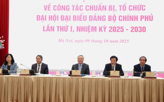 Họp báo về công tác chuẩn bị, tổ chức Đại hội đại biểu Đảng bộ Chính phủ lần thứ I, nhiệm kỳ 2025 - 2030