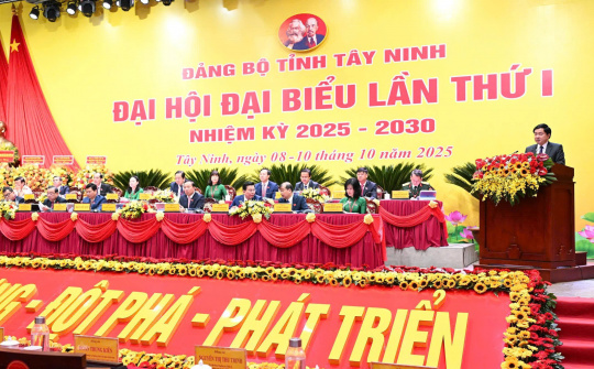 Khai mạc Đại hội đại biểu Đảng bộ tỉnh Tây Ninh lần thứ I, nhiệm kỳ 2025-2030: Khát vọng phát triển trong kỷ nguyên mới