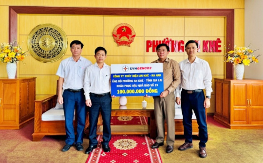 Thủy điện An Khê - Ka Nak: Ủng hộ hơn 500 triệu đồng hỗ trợ các địa bàn bị ảnh hưởng bão số 13 tại tỉnh Gia Lai