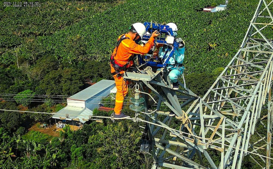 Phối hợp xử lý hiện tượng dây chống sét bị tưa trên đường dây 500kV không cần cắt điện