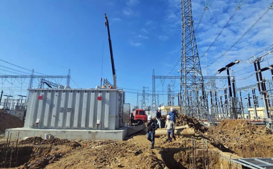 PTC1 tăng tốc thi công công trình lắp kháng bù ngang tại TBA 500kV Thanh Hóa