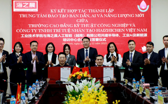 Trường Cao đẳng Kỹ thuật Công nghiệp mở Trung tâm Đào tạo bán dẫn, AI và năng lượng mới