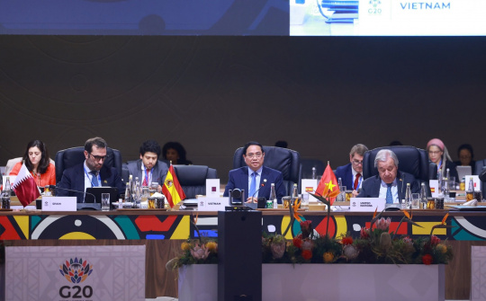 Hội nghị Thượng đỉnh G20: Thủ tướng Phạm Minh Chính đề xuất 3 bảo đảm chiến lược thúc đẩy tăng trưởng bao trùm, bền vững