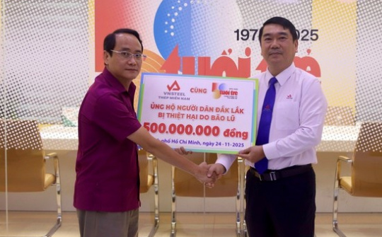 Thép Miền Nam hỗ trợ 500 triệu đồng giúp người dân Đắk Lắk khắc phục hậu quả bão lũ