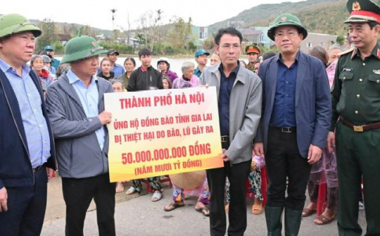 Hà Nội tiếp tục hỗ trợ tỉnh Gia Lai 200 tỷ đồng khắc phục hậu quả mưa lũ