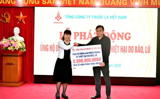 Vinataba ủng hộ 9 tỷ đồng hỗ trợ đồng bào khắc phục hậu quả bão lũ