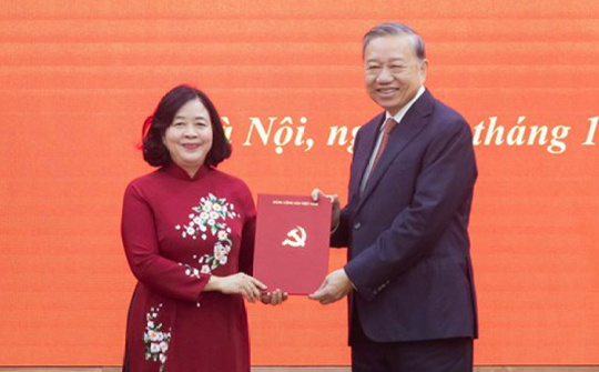 Đồng chí Bùi Thị Minh Hoài giữ chức Bí thư Đảng ủy Mặt trận Tổ quốc, các đoàn thể Trung ương