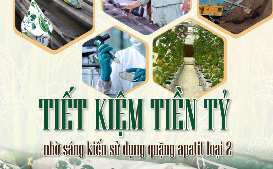 Tiết tiệm tiền tỷ nhờ sáng kiến sử dụng quặng apatit loại 2 để sản xuất supe lân