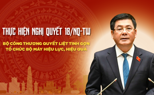 Thực hiện Nghị quyết 18/NQ-TW: Bộ Công Thương quyết liệt tinh gọn tổ chức bộ máy hiệu lực, hiệu quả