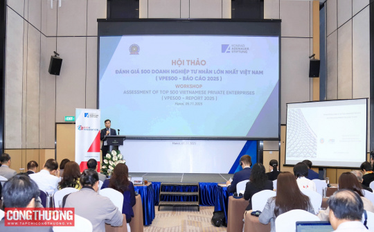 Doanh nghiệp công nghiệp, thương mại chiếm gần 60% top 500 doanh nghiệp tư nhân lớn nhất Việt Nam