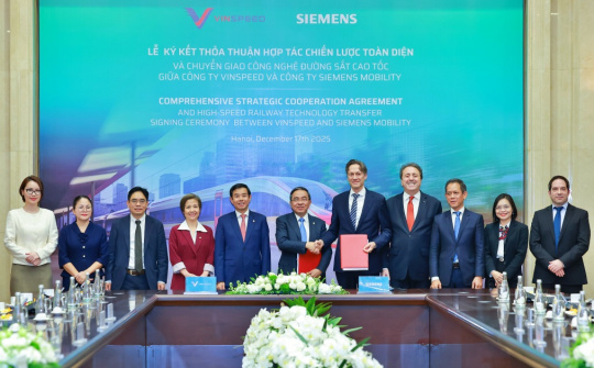Vinspeed Hợp tác Chiến lược toàn diện với Siemens Mobility   về Đường sắt tốc độ cao