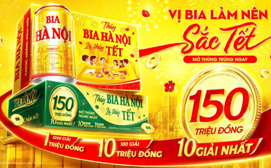 Mở triệu lộc vàng đón Tết sung túc cùng Bia Hà Nội Tết 2026