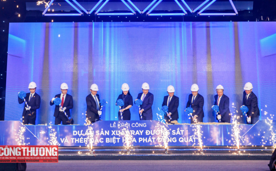 Hòa Phát (HPG) khởi công Nhà máy sản xuất ray và thép đặc biệt, sẵn sàng cung cấp vào dự án đường sắt trọng điểm