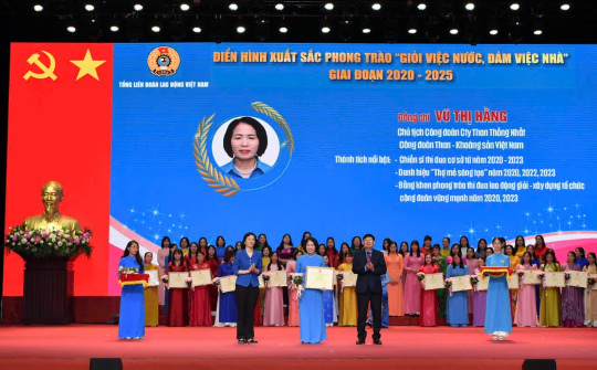 Vũ Thị Hằng - Nữ Chủ tịch Công đoàn Công ty Than Thống Nhất vinh dự được Tổng Liên đoàn Lao động Việt Nam vinh danh
