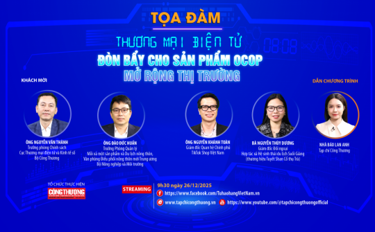 [TRỰC TUYẾN] Thương mại điện tử - Đòn bẩy cho sản phẩm OCOP mở rộng thị trường