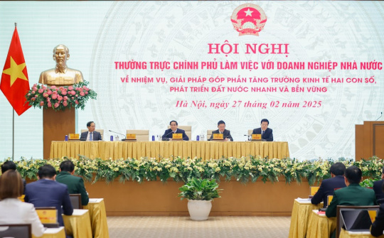 Hội nghị Thường trực Chính phủ làm việc với doanh nghiệp Nhà nước về thúc đẩy tăng trưởng kinh tế