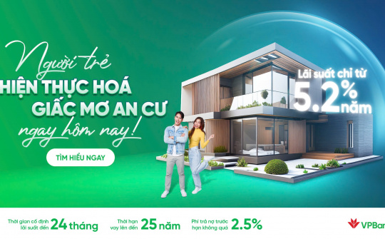Ngân hàng VPBank triển khai gói vay ưu đãi chỉ từ 5,2%/năm cho khách hàng dưới 35 tuổi