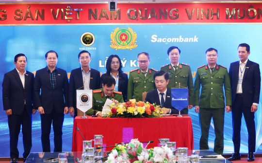 Ngân hàng Sacombank và Trung tâm RAR - Bộ Công an ký kết dịch vụ xác thực điện tử