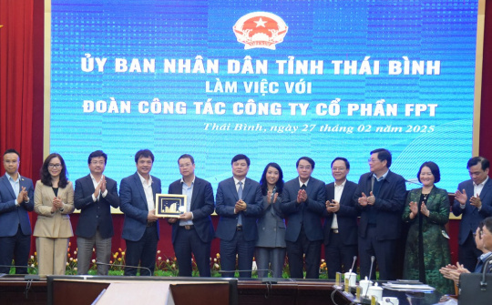 Tập đoàn FPT đề xuất hợp tác về chuyển đổi số và đầu tư giáo dục tại tỉnh Thái Bình