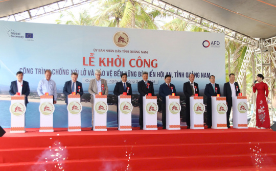 Quảng Nam khởi công Dự án Chống xói lở và bảo vệ bền vững bờ biển Hội An gần 1.000 tỷ đồng