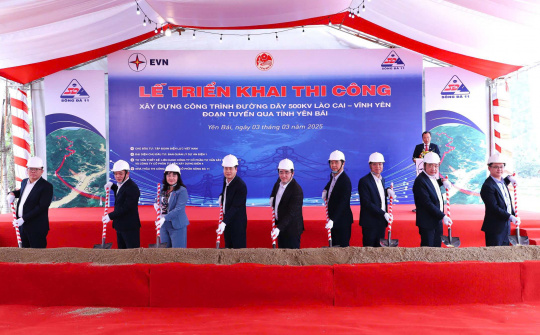 Khởi công đường dây 500kV Lào Cai - Vĩnh Yên