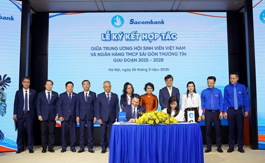 Ngân hàng Sacombank hợp tác với Hội Liên hiệp Thanh niên Việt Nam nâng cao kiến thức tài chính cho giới trẻ