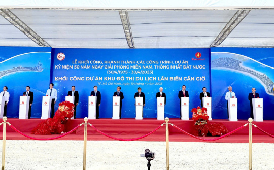 TP. Hồ Chí Minh: Khởi công Dự án Khu đô thị du lịch lấn biển Cần Giờ hơn 2.800 ha
