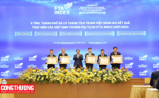 Vinh danh các địa phương đạt kết quả cao trong đánh giá thực hiện FTA năm 2024