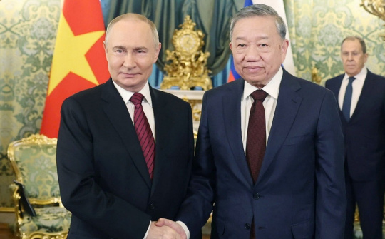 Tổng Bí thư Tô Lâm hội đàm với Tổng thống Nga Vladimir Putin