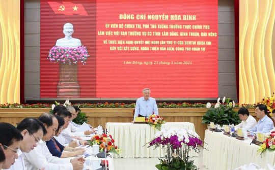 Phó Thủ tướng Thường trực Nguyễn Hòa Bình làm việc với 3 tỉnh Lâm Đồng, Bình Thuận và Đắk Nông