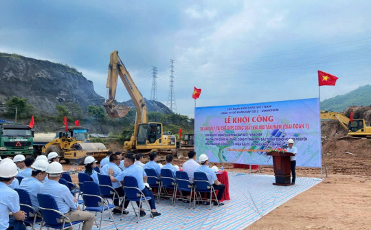 DAP số 2 - Vinachem khởi công giai đoạn 1 Dự án xử lý, tái chế 850.000 tấn gyps/năm