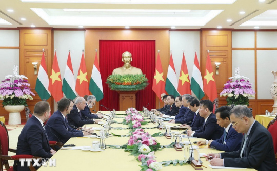 Tổng Bí thư Tô Lâm hội kiến Tổng thống Hungary