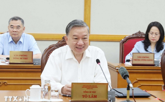 Tổng Bí thư Tô Lâm chủ trì họp cho ý kiến về tiến độ sắp xếp tổ chức bộ máy
