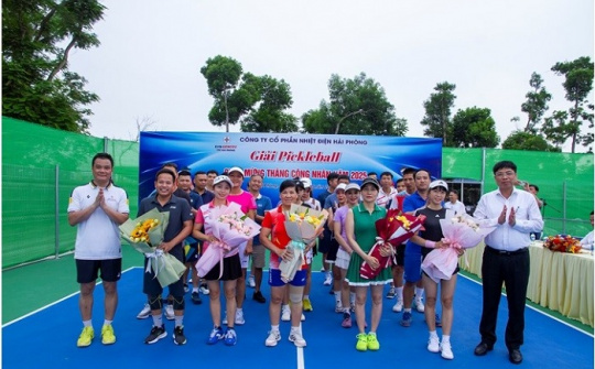 Nhiệt điện Hải Phòng tổ chức giải thi đấu Pickleball chào mừng Tháng Công nhân 2025