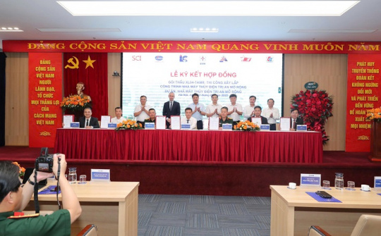 Ký hợp đồng gói thầu thi công xây lắp công trình Nhà máy Thủy điện Trị An mở rộng