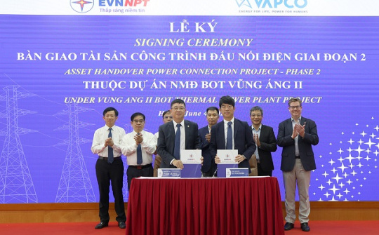 EVNNPT tiếp nhận tài sản - Công trình đấu nối điện thuộc Dự án Nhà máy nhiệt điện BOT Vũng Áng II