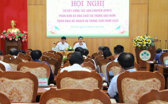 Sơ kết công tác vận chuyển Apatit và phân bón, hoá chất giữa Vinachem và VNR 6 tháng đầu năm 2025