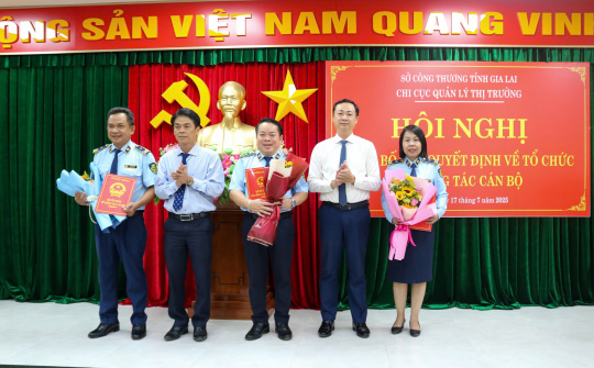 Chi cục QLTT tỉnh Gia Lai công bố nhân sự sau sáp nhập