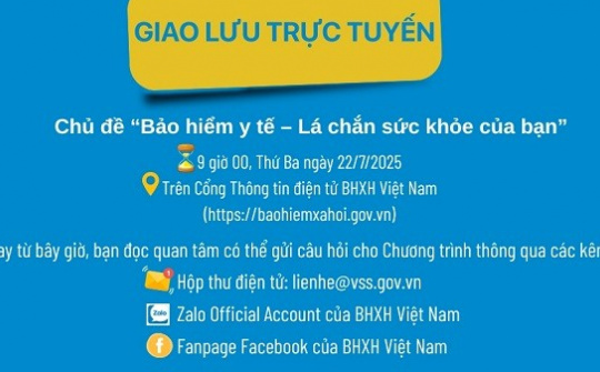 Sắp diễn ra giao lưu trực tuyến giải đáp chính sách BHXH, BHYT