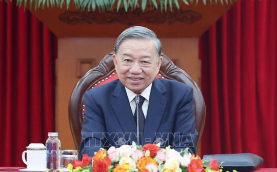 Tổng Bí thư Tô Lâm điện đàm với Chủ tịch Đảng Nhân dân Campuchia Hun Sen