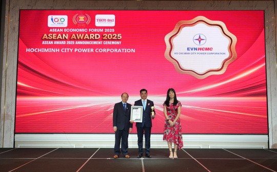Tổng công ty Điện lực TP.HCM được vinh danh tại ASEAN Award 2025: Khẳng định vị thế doanh nghiệp Việt Nam trong tiến trình hội nhập