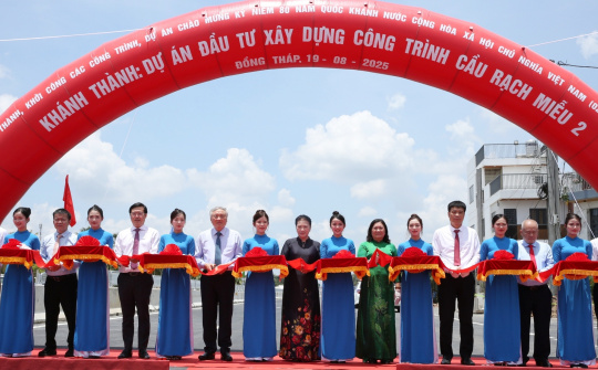 Khánh thành cầu Rạch Miễu 2 nối Đồng Tháp với Vĩnh Long