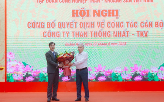 TKV công bố quyết định về công tác cán bộ tại Công ty Than Thống Nhất - TKV