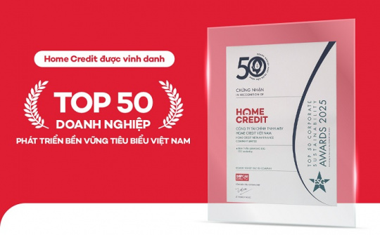 Home Credit được vinh danh tại Giải thưởng Top 50 Doanh nghiệp Phát triển bền vững tiêu biểu 2025