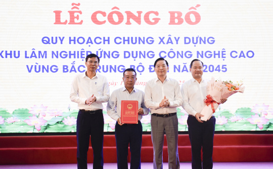 Nghệ An công bố quy hoạch Khu lâm nghiệp ứng dụng công nghệ cao vùng Bắc Trung Bộ