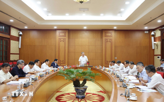 Tổng Bí thư Tô Lâm làm việc với Thường trực các Tiểu ban Đại hội XIV của Đảng