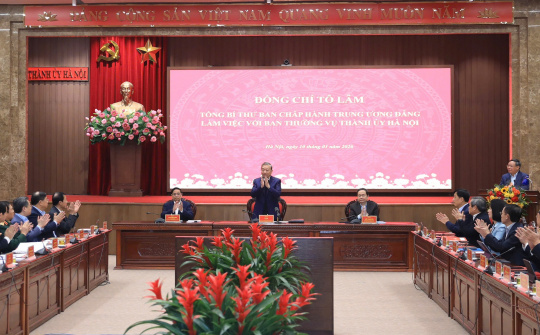 Tổng Bí thư Tô Lâm làm việc với Hà Nội về quy hoạch tổng thể Thủ đô tầm nhìn 100 năm