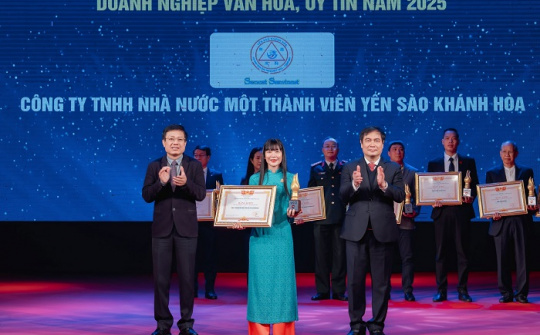 Yến sào Khánh Hòa: Được vinh danh top 20 doanh nghiệp văn hóa, uy tín năm 2025