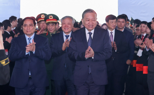 Tổng Bí thư, Thủ tướng Chính phủ dự lễ khởi công nhà máy chế tạo chip bán dẫn đầu tiên tại Việt Nam